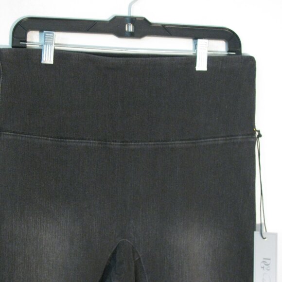 DG2 Diane Gilman Jegging Medium NWT Gray with Black Insets Stretch Skinny Ankle - Picture 2 of 6